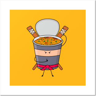 kawaii ninja cup noodle Posters and Art